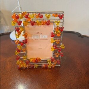 Disney Multicolor Beaded Photo Frame y2k acrylic 3.5x5 rare